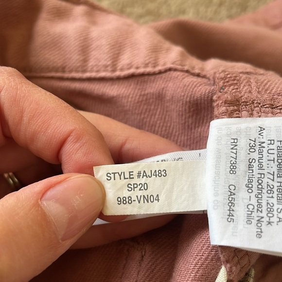 Madewell Tapered Yoke High Rise Jeans Rosewood Pink 26 AJ483 Pant Straight Leg - Picture 12 of 15